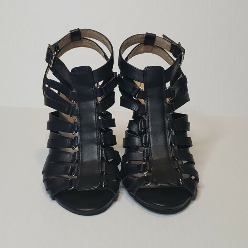 Guess leather caged high heeled gladiator sandals
